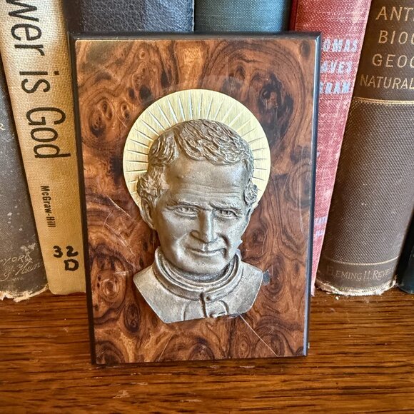 Vintage Saint John Bosco De'pose' Plaque from Italy - Picture 1 of 9